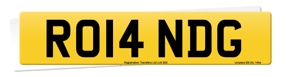 Registration number RO14 NDG